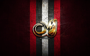 Colorado Mammoth, golden logo, NLL, red metal background, american lacrosse team, Colorado Mammoth logo, National Lacrosse League, lacrosse HD wallpaper