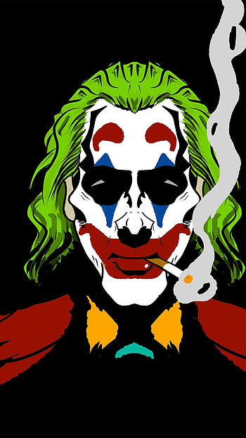 Joker Smoking, Cartoon, Sketch HD phone wallpaper