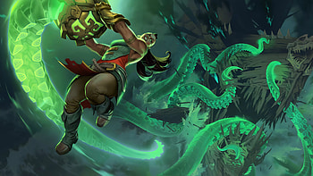 Bilgewater Illaoi Skin Legends of Runeterra, Illaoi (League of Legends), video game, Legends of Runeterra HD wallpaper