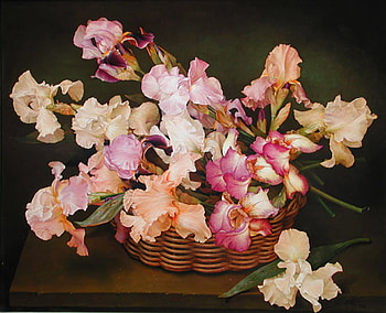 By Jose Escofet, painting, art, flower, orchid, jose escofet HD wallpaper