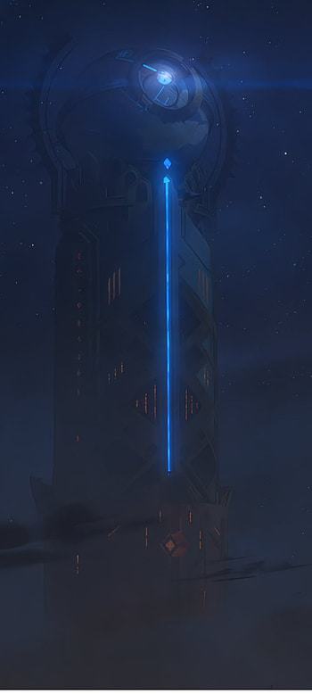 Arcane, blue, league of legends, hextec, torre, tower HD phone wallpaper
