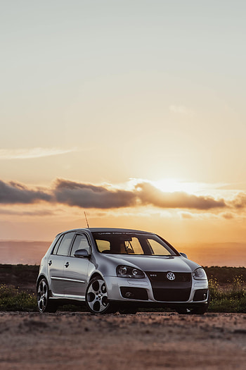 Volkswagen, Cars, Car, Front View, Machine, Grey, Volkswagen Golf Mk5 HD phone wallpaper
