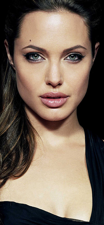 Angelina Jolie, Celebrity beauty, Hollywood icon, Captivating visuals HD phone wallpaper