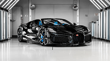 Bugatti W16 Mistral Hypercar, Black Car, Hypercar, Bugatti, Bugatti W16 Mistral HD wallpaper