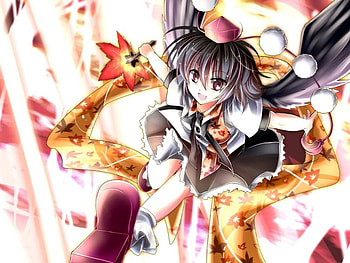 Aya Shameimaru, shameimaru, attack, fall, touhou, aya, blade HD wallpaper