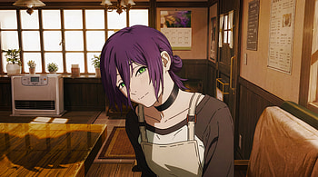 Chainsaw man reze arc - reze in waitress flirting with denji, Chainsaw Man, Reze (Chainsaw Man), anime girl, cute HD wallpaper