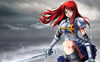 Erza Scarlet Armor HD wallpaper