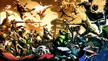 Its Mahvel Baby, thor, dante, super skrull, wolverine, capcom, captain america, ryu, chris redfield, dormamu, marvel, tron bonn, morrigan, chun li, dead pool, rad spencer, amateratsu, hulk HD wallpaper