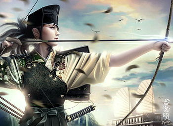 archer girl, cg, fantasy, archer, girl, warrior HD wallpaper