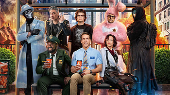 Jodie Comer Joe Keery Lil Rel Howery Ryan Reynolds Guy HD wallpaper