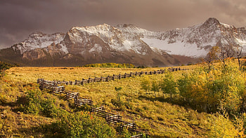 Nature, Trees, Mountains, Autumn, Fence, Enclosure, Fencing, Zigzags HD wallpaper