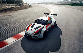 Toyota GR Supra racing concept, on track HD wallpaper