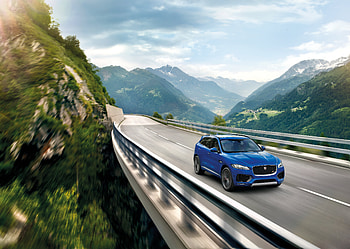 Mountains, Jaguar, Cars, Movement, Traffic, Bridge, Crossover, Jaguar F-Pace HD wallpaper