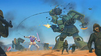 Anime : RX-78-2 Gundam in Intense Mobile Suit Battle, Anime, Gundam, Mobile Suit Gundam HD wallpaper