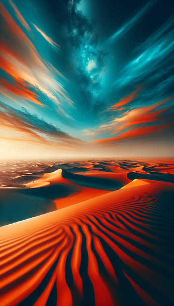 Sweeping Dunes Under Starlit Sky, sand dune, desert, cloud HD phone wallpaper