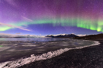 Northern Lights Aurora Glacier Landscape , northern-lights, glacier, landscape, nature HD wallpaper