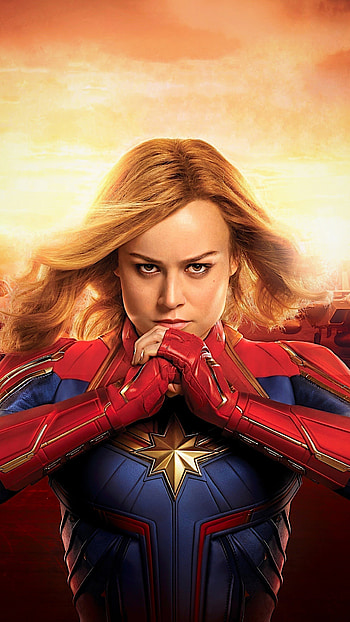 Brie Larson, Captain Marvel, Sony Xperia HD phone wallpaper