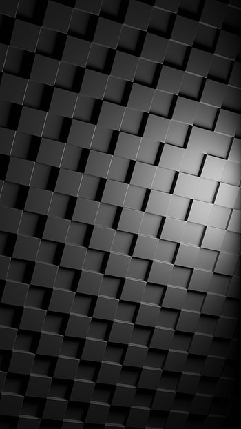 Cube, black grids, texture, abstract HD phone wallpaper
