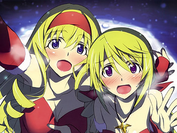 ANIME GIRLS, LOVE, FRIENDS, ANIME, X-MASS, TWO HD wallpaper