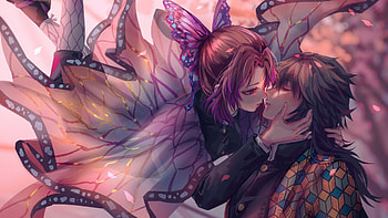 Giyuu Tomioka Shinobu Kochou Demon Slayer Kimetsu no Yaiba HD wallpaper