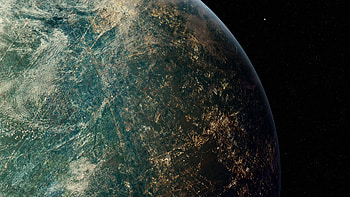 Universe, Stars, Lights, Land, Earth, Planet HD wallpaper
