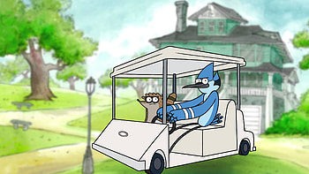 Regular Show — Mordecai & Rigby Golf Cart Ride, Regular Show HD wallpaper