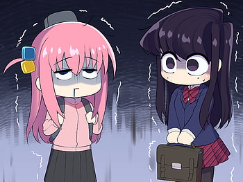 Hitori Gotou & Komi Shouko, Komi Shouko, Hitori Gotou, Anime, crossover HD wallpaper