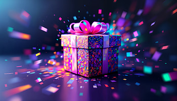 Vibrant Gift Box: Ultra, gift, celebration, colorful, party HD wallpaper