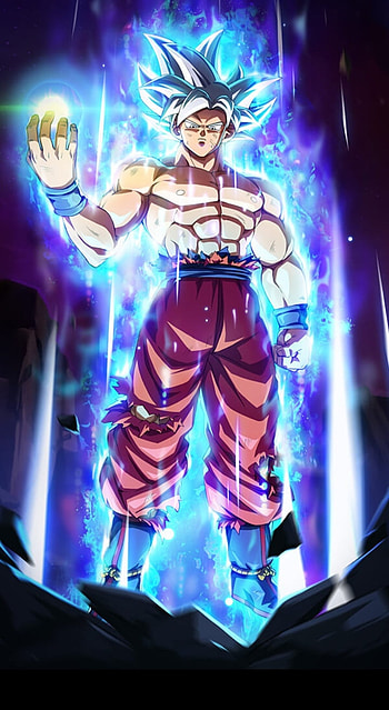 Goku UI, art, blue HD phone wallpaper