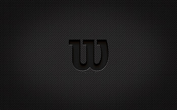 Wilson carbon logo, , grunge art, carbon background, creative, Wilson black logo, brands, Wilson logo, Wilson HD wallpaper