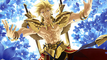 Gilgamesh, gold , Fate/Stay Night armor, Anime warrior HD wallpaper