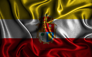 Cuenca flag, , silk wavy flags, spanish provinces, Day of Cuenca, fabric flags, Flag of Cuenca, 3D art, Cuenca, Europe, Provinces of Spain, Cuenca 3D flag, Spain HD wallpaper
