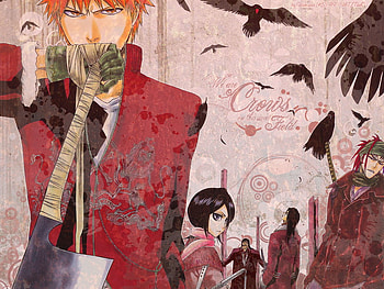 Bleach, byakuya, ichigo, rukia HD wallpaper