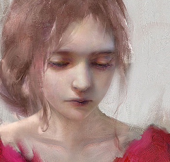 Flame, red, gigi, fantasy, art, face, girl HD wallpaper
