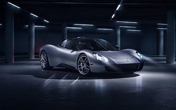 Gordon Murray Automotive T33, , garage, 2022 cars, supercars, headlights, Gordon Murray Automotive HD wallpaper
