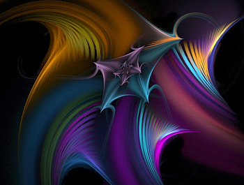 Star Crest, star, colorful, abstract, crest, black background, by thelionofoz, fractal HD wallpaper