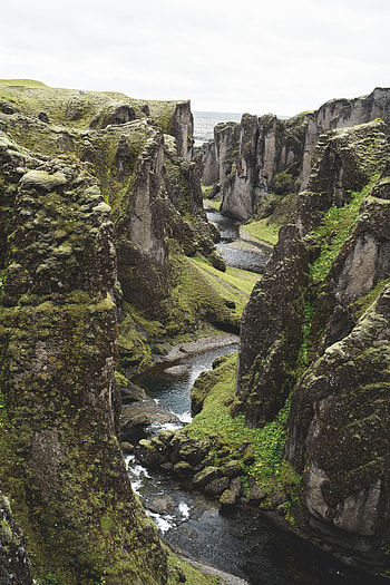 Landscape, Nature, Rivers, Rocks, Break, Precipice, Stone, Iceland HD phone wallpaper