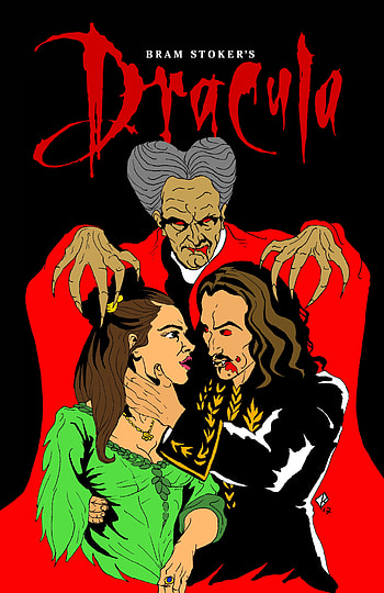 Bram Stoker, artistic tribute, Bram Stoker's Dracula fan art HD phone wallpaper