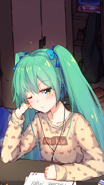 Hatsune Miku Cozy Vibes Anime for Your , Hatsune Miku, Anime, Vocaloid HD phone wallpaper