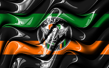 Venezia FC flag, , black and orange 3D waves, Serie A, italian football club, football, Venezia FC logo, soccer, Venezia FC HD wallpaper
