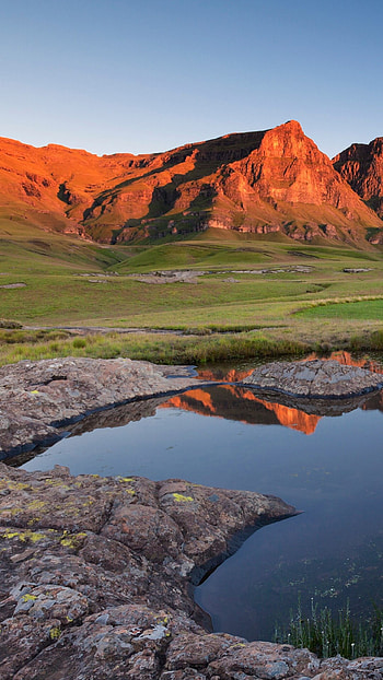 Lesotho travels, Three Bushmen Peaks, Sehlabathebe National Park HD phone wallpaper