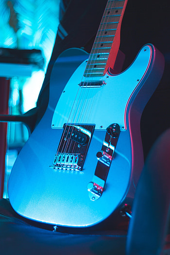 Music, Neon, Guitar, Musical Instrument, Electronic HD phone wallpaper