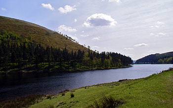 Lake Peak District, peaks, trees, nature, mountains, water, lake HD wallpaper