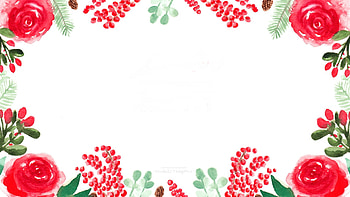 Merry Christmas!, white, craciun, art, watercolor, berry, flower, green, christmas, red, cone pine, card HD wallpaper