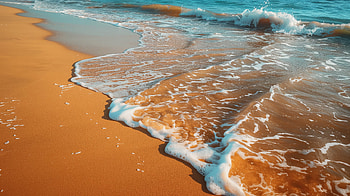 Serene Ocean Views: of a Sandy Beach, ocean, beach, sandy beach, wave, sand, Ocean Waves HD wallpaper