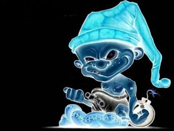 Lilman, blue, freaky, elf HD wallpaper