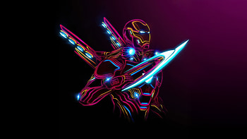 Iron Man Legendary Outlaw, iron-man, superheroes, artwork, art, digital-art, minimalism, minimalist, dark, black HD wallpaper