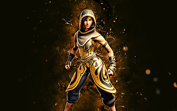 No Mask Sandstorm, , yellow neon lights, Fortnite Battle Royale, Fortnite characters, No Mask Sandstorm Skin, Fortnite, No Mask Sandstorm Fortnite HD wallpaper
