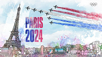 : Paris 2024 Olympic Games at the Eiffel Tower, Sports, olympic games, Olympic Games Paris 2024, Eiffel Tower, France HD wallpaper