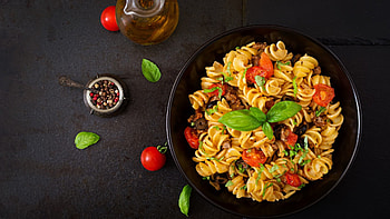 Top view pasta, Colorful pasta medley, , Pasta and veggies HD wallpaper